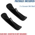 2pcs Snow Scooter Ski Skate Board Sled Conversion Kit Winter Cycling Ski Attachment for Kids Car Scooter Two-Wheel Sled. 