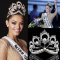 Handmade Bridal Pearl Crystal Tiara Large Hair Crown Pageant Party Headband. 