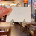 Light luxury niche Douyin super flash zircon wheat ear stud earrings earrings instide high-end design earrings earrings. 