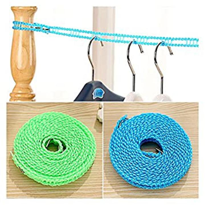 Nylon Hanging Rope Clothes Hangers Multipurpose Assorted Color Nylon Home Hanging Nonslip Windproof Antiskid Clothesline Drying Rope Windproof Drying Rope