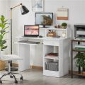 This compact home office computer desk will keep your work items within reach. Spacious storage of a tabletop/shelf organizer, keyboard tray, compact drawer, and adjustable compartments. All designed to meet your workstation/reading/writing  (Customize). 