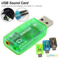 USB to 3D Audio USB External Sound Card Adapter 5.1 Channel Sound Professional Microphone 3.5mm connector. 