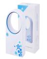 Mini Portable Bladeless Fan No Leaf Air Conditioner w/ USB Cable Desktop Blue. 