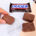 01 Bar/Pc Stationery Novelty Chocolate Eraser Cute Kawaii Wiping Eraser Traceless Funny Pencil Rubber Student. 