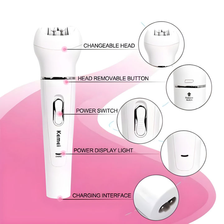 Kemei%20KM-2199%20Multi-Functional%20Rechargeable%20Epilator:%205-In-1%20Beauty%20Tools%20Kit%20For%20Women%20-%20Image%205