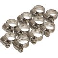 10 Pcs Stainless Steel Mini Jubilee Fuel Hose Clamps Pipe Clips Fastener For Home Tools. 