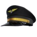 Stylish Captain Hat Pilot Hat Aviation with Badge Adjustable Octagonal Hat. 