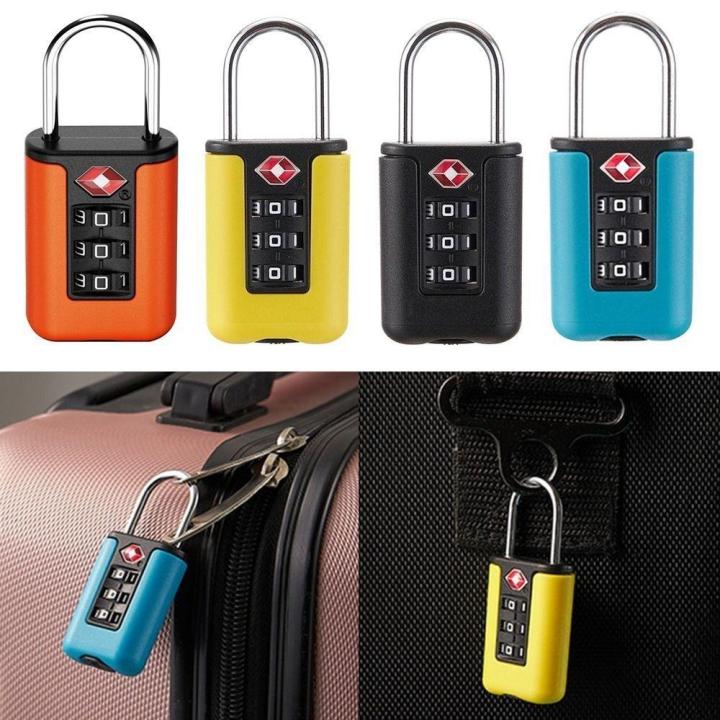 Changeable Lock Contrast Color Design Padlock TSA Customs Code Lock for Travel Luggage Password
