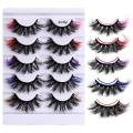 8D Makeup Lashes Volume Thick Fake Eyelashes Cosplay False Eyelashes Colored Lashes Fluffy Mink Lashes Lashes with Color. 