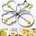 4Pcs Egg Mold Fried Egg Cooking Mold Shaper Stainless Steel Kitchen Pan cake Mould Ring 4 Piece set. 