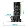 3 Port IEEE 1394 Firewire Card PCI Firewire Adapter IEEE 1394 PCI Controller Card for Desktop PC. 