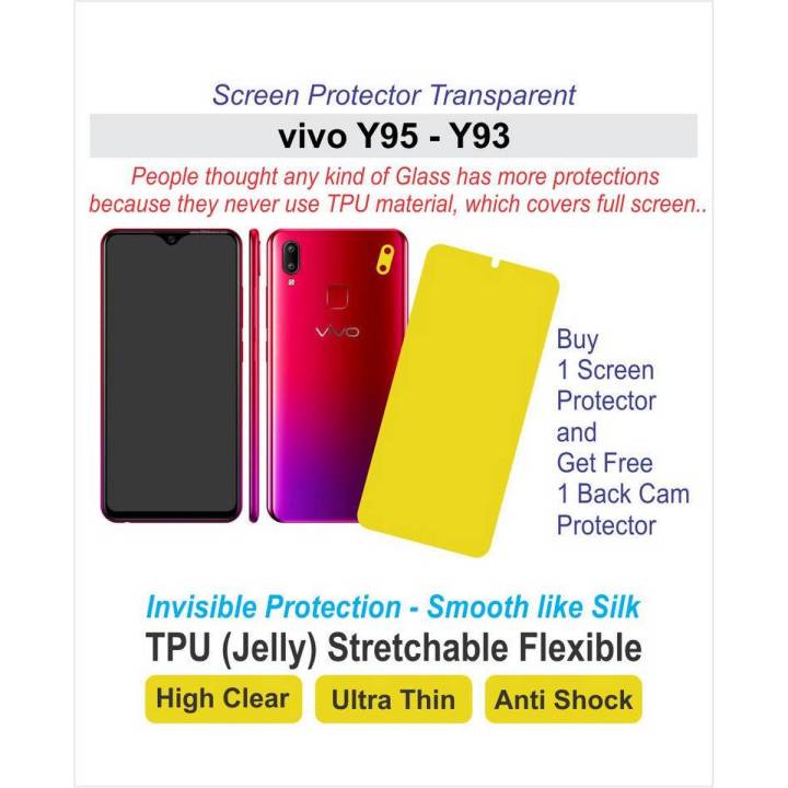 vivo Y95 - Y93 - Screen Protector - Best Material - TPU (Jelly) - Y 95 - Y 93