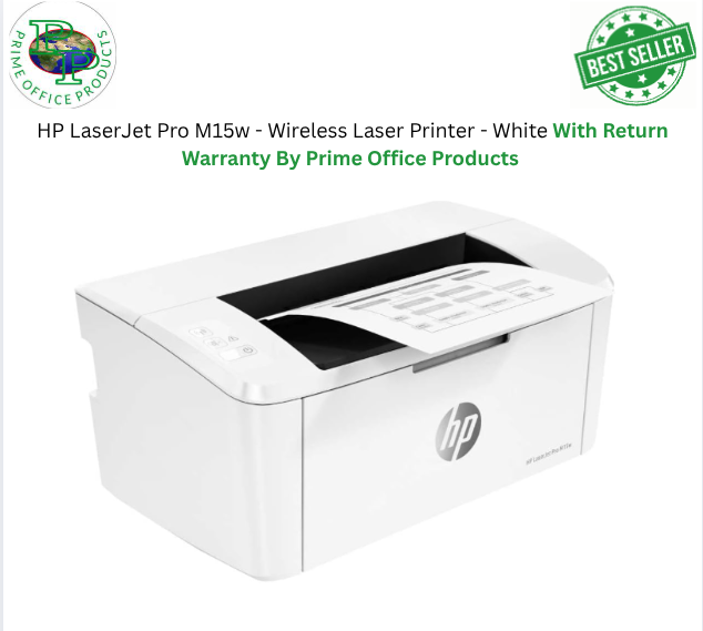 HP LaserJet Pro M15w - Wireless Laser Printer - White With Return Warranty By Prime Office Products