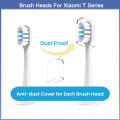 4 Pcs Replacement Brush Heads For Xiaomi Mijia T300/T500/T700 Electric Toothbrush Heads Soft Bristle Brush Heads With Dust Cover. 