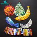 Green Home Square Mosaic Tiles Handmade Pre-cut Wide Applications Mosaic Glass Tiles. 