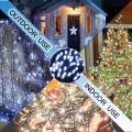 ANSIO Icicle Christmas Tree String Lights 320 LED Waterproof Decorative Fairy Twinkle Lights with 8 Modes Cool White. 