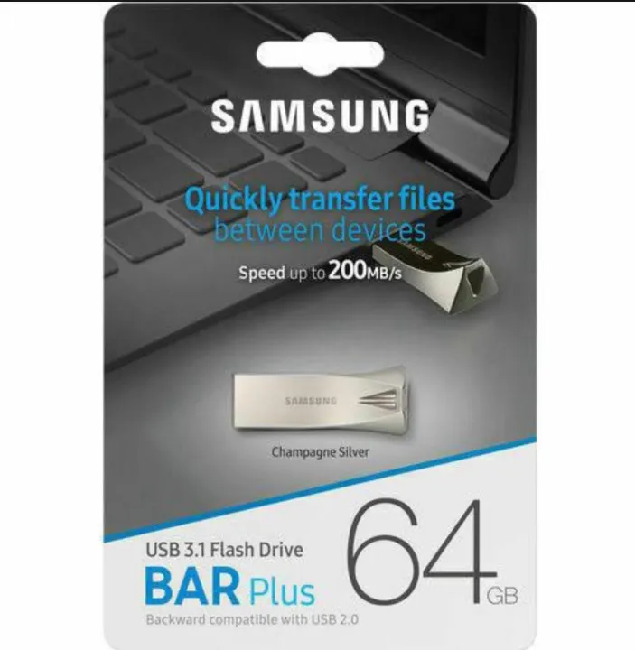 Samsung%20BAR%20Plus%2064GB%20USB%20+%20%20Good%20Flash%20Drive%20Speed%20Memory%20Stick%20Metal%20Body%20Imported%20-%20Image%204