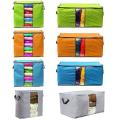 Durable Foldable Pillow Blanket Clothes Storage Zipper Bag Case Organizers Closet Storage Box 67L. 