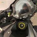 Ignition Key Hole Cover for Kawasaki Z900 2017 2018 Throttle Yellow. 