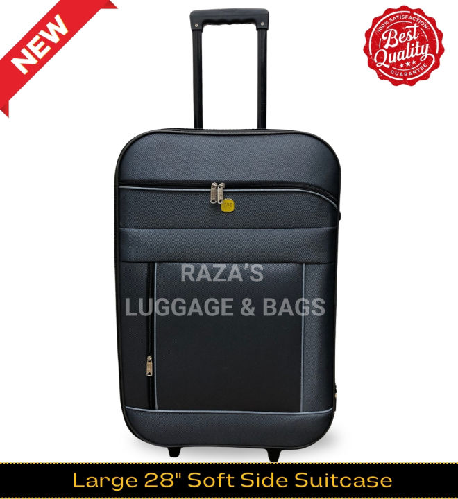 HOT 28 Inch Soft Side Suitcase Trolley Bag | Durable Travel Luggage | Front Pocket Style Trolley Bags with Lock Best For Wedding Gifts & Travel