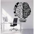 DecoGold-size: 2 X 2 feet-creative teamwork Brain quote style Self Adhesive Wall Sticker Vinyl Decal for office, business, boys, room decor - Black color. 