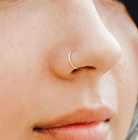 8mm simple golden nose rings for girls Pack of 6