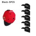 5 10pcs New Baseball Hat Hook Hat Sticking Hook Traceless Hook Black Minimalist Design Hat Rack Simple Earphone Necklace Storage. 