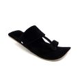 Black Velvet Kolapuri Chappal For Mens Kp-GEKP111. 