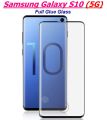 For Samsung Galaxy S10 (5G) Full Glue 3D Tempered Glass Screen Protector with Fingerprint Scanner - Black. 