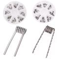 Amazing  48Pcs 8 in 1 Coils Pre Built Coiled Alien Fused Clapton Wire For E-Cigarettes. 