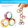 Hot 3PCS Magnetic Spinne Fidget Ring Spinner Magnet Fidget Toys Unzip Antistress For Children Adult Magnetic Spinner Rings Toys. 