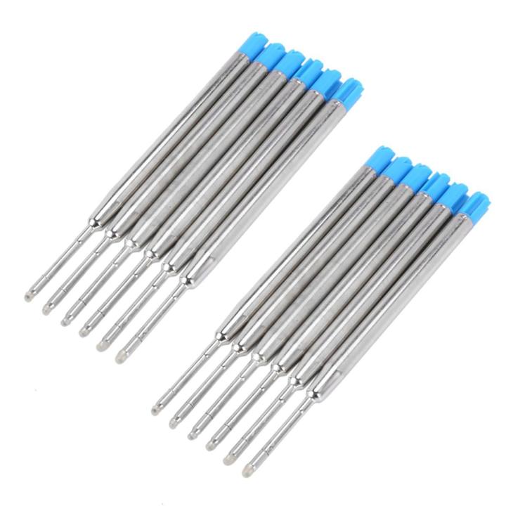 6 Kugelschreiberminen 10 cm blau Grossraumminen Ersatzminen