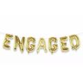 Engaged Engagement foil balloons set - golden 16 inch Golden. 