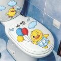 Cartoon cute flush duck toilet cover renovation stickers bathroom creative personality layout kitchen waterproof decorative stickers. 