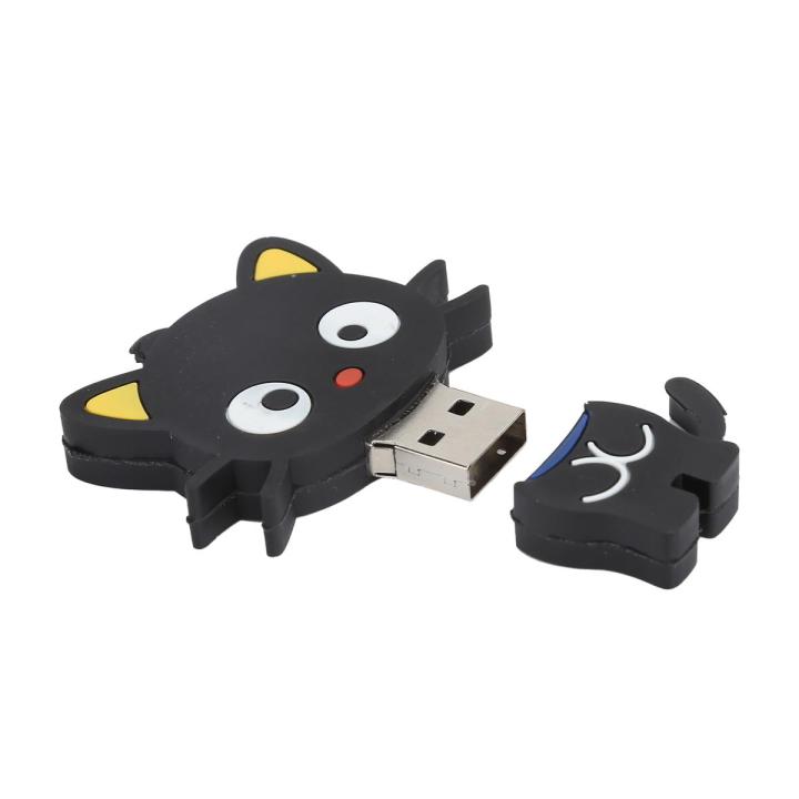 PC Flash Drive Practical Cute Cartoon Design Reliability Laptop Cat Shape for Data Storage Transmission