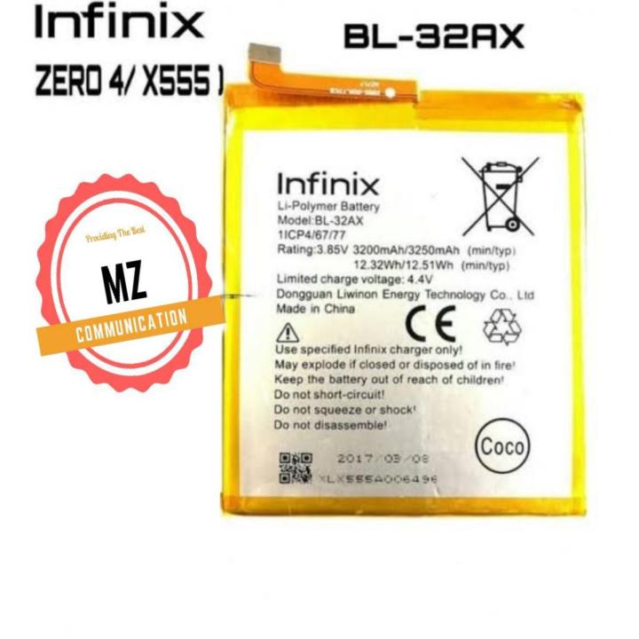 BL-32AX ORIGINAL BATTERY FOR INFINIX ZERO 4, X555, BL 32AX 3250MAH BRAND NEW BATTERY FOR BL32AX MOBILE
