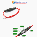 Glass Tube Fuse Holder Screw Type 5*20mm Quick Blow Fuse Base with 22 AWG Wire 250V 0.75mm thick line Fuse sleeve tube. 