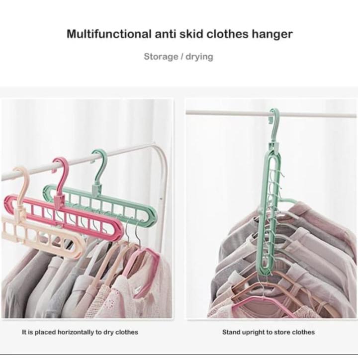 9 hole folding hanger plastic body