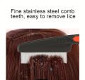 1pc Lice Comb, Stainless Steel Fine Tooth Comb, Professional Head Lice Nit Removal Hair Comb. 