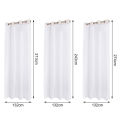 Tulle Curtains Waterproof Sunscreen Polyester White Sheer Pergola Drapes for Porch. 