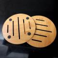 2pc Bamboo Wood Heat Pads Trivet Mat Set, Kitchen Wood Hot Pads Trivet, Heat Resistant Pads for Hot Dishes/Pot/Bowl/Teapot/Hot Pot Holders, Anti-Hot Non-Slip Durable,Square and Round. 