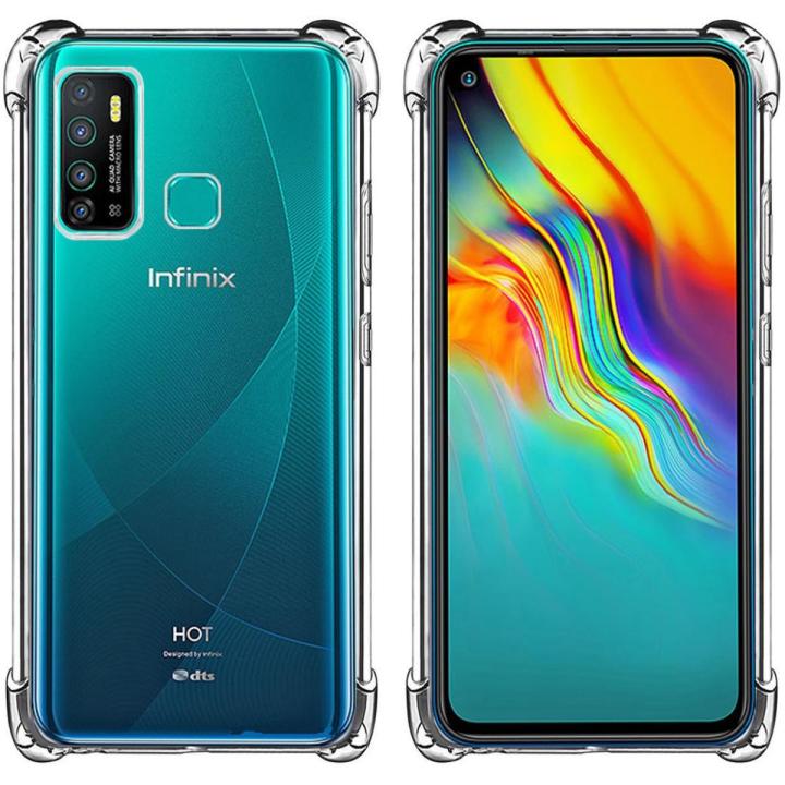 Infinix Hot 9 Play X680 Transparent 1.5mm Anti Shock Soft Bumper Jelly Crystal Clear Tpu With Four Side Corner Airbag Protection Back Cover - Silicone Case