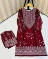 Stitched Chunri 2Pc Dress For Women Summer Linen Fabric Casual Traditional Style Multiple Color. 