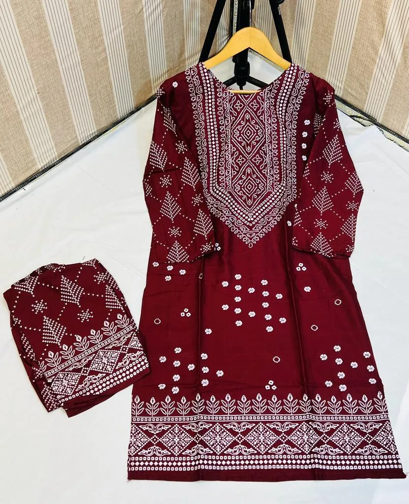 Smars Fashion Stitched New Chunri 2pc dress for women