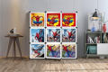 SPIDER MEN 9 Cubic DIY (Nylone) Plastic Baby Clothes Cabinet Space Saver Organizer / Baby cupboard and Baby Hanging Wardrobe - 9 Cubes Storage Cabinet & Wardrobe For Kids With Hanging Rod. 