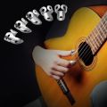 15PCS Guitar Picks Ring Thumb Finger Picks Finger Picks(Black+Silver). 