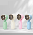 Small Portable Fan Efficient Desktop Lightweight Mini Fan Pink Rechargeable Fan for Outdoor Office Dormitory Household. 