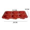 Rose Flower Silicone Mold 6 Cavity. 