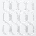 12Pcs/Box Shower Curtain Hook Transparent Plastic C Shape Bath Drape Shower Ring Loop Clip Bendable Bathroom Curtain Hooks. 