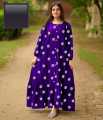 Sistrology Flower Embroidered Silk Maxi Dress for Women - Elegant Party Wear. 